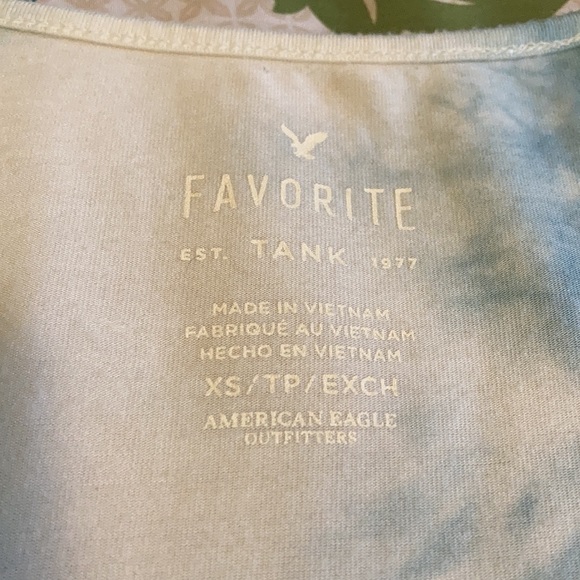 American Eagle Outfitters (AEO) Blue/White Tie Dye Favorite Tank Size XS - Picture 3 of 5
